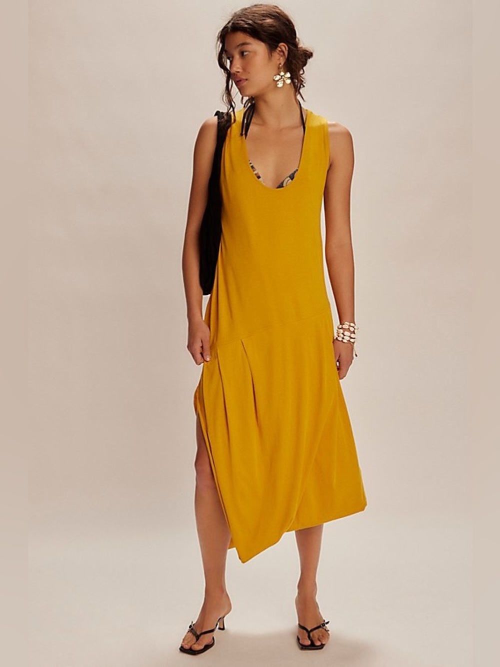 NWT Free People Monika Midi Dress Mango Small